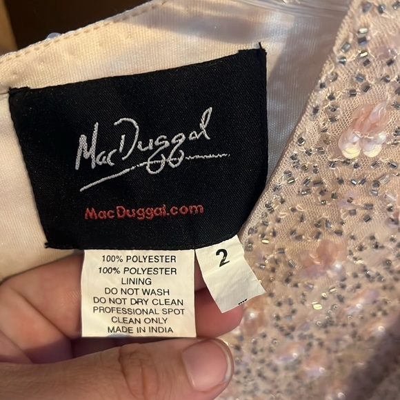 Mac Duggal 10810 NWOT Ruffle Sleeves Beaded Dress - Picture 6 of 9